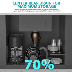 Undermount Steel Kitchen Sink, Deep Single Bowl Basin