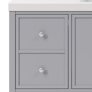 Bathroom Vanity With Separate Sink, Soft Close Doors And 4 Drawers
