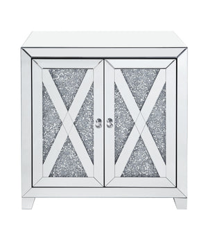 Noralie Mirrored & Faux Diamonds Console Cabinet