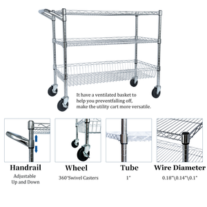 Heavy Duty Rolling Utility Cart