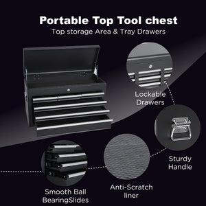 8-Drawer Rolling Tool Storage Cabinet with Detachable Top