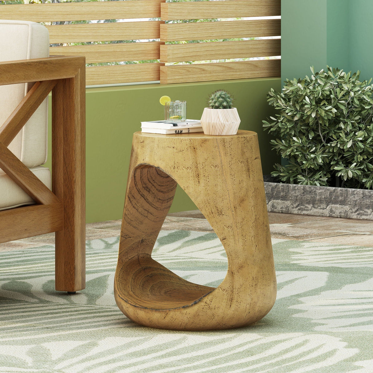 Hollow - Side Table, Durable And Weather Resistant - Best Buy Furniture