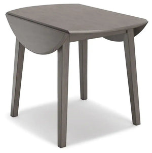 Shullden - Round Drm Drop Leaf Table - Gray - Best Buy Furniture