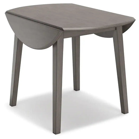 Shullden - Round Drm Drop Leaf Table - Gray - Best Buy Furniture