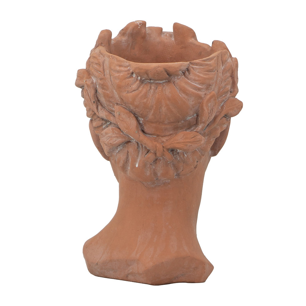 Visage Head Bust Planter with Classical Design - Cement
