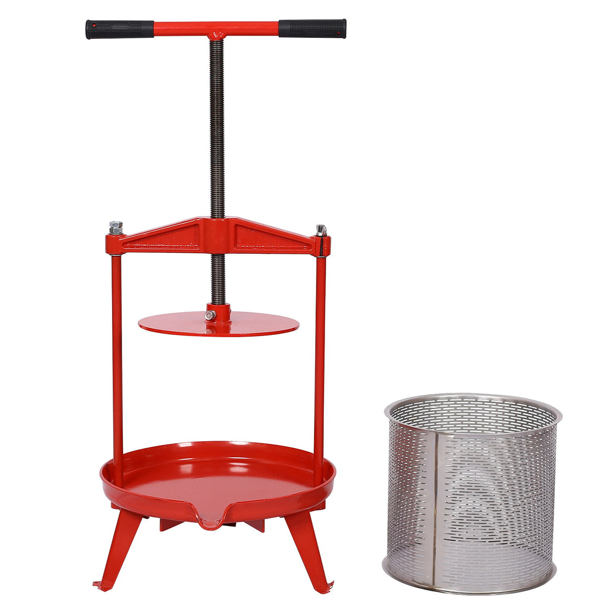 Manual Fruit Wine Press And Crusher For Kitchen, 100% Natural Juice Maker - Green