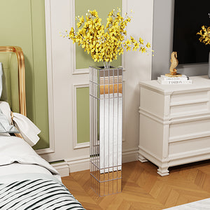 36.02" Tall Mirrored Floor Vase