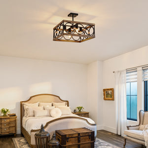 4-Light Square Kitchen Island Lights