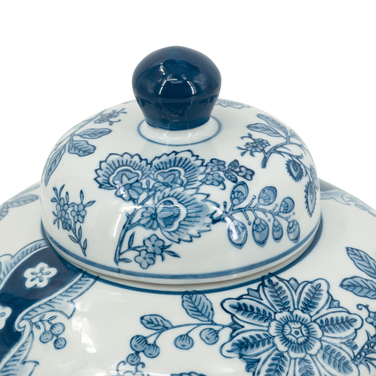 D9.1x9.1" Porcelain Lidded Jar