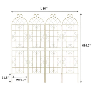 Metal Garden Rustproof Trellis For Climbing Plants Outdoor Flower Support