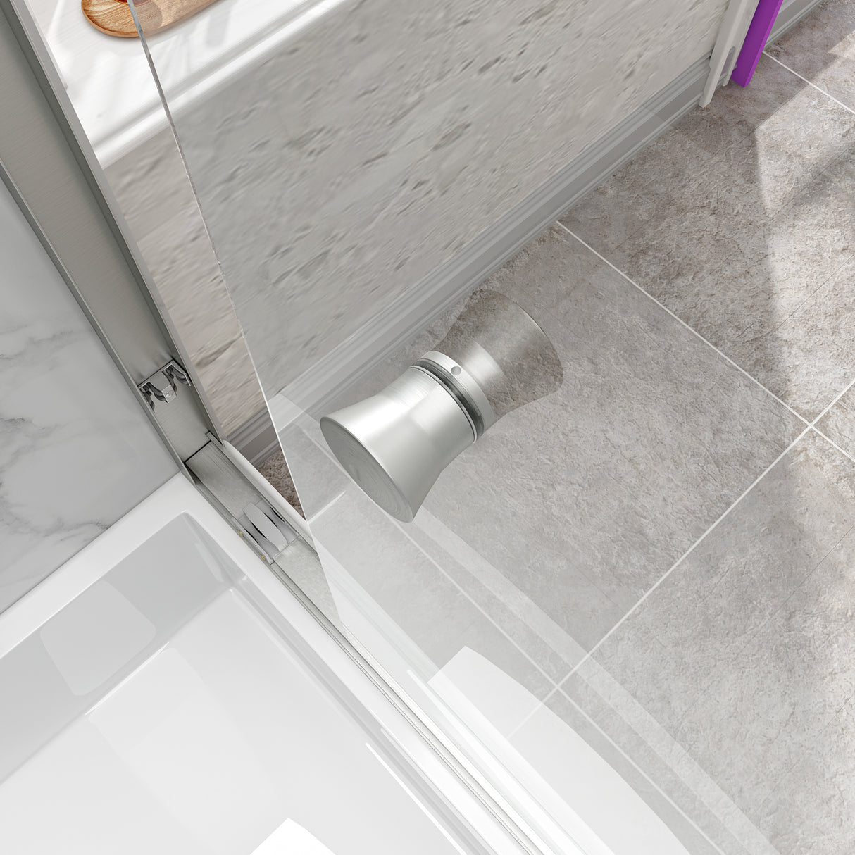 55-60" W x 60" H Brushed Nickel Double Bypass Sliding Shower Door