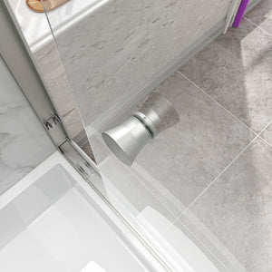 55-60" W x 60" H Brushed Nickel Double Bypass Sliding Shower Door