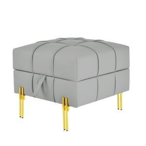 22 Inches Anti-Scratch Leather Storage Ottoman