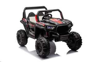 12V7A*1 30W*4 Four-Wheel Drive Seat One Button Start, Forward And Backward, High And Low Speed, Music, Front Light, Power Display, Two Doors Can Open, 2.4G R / C, Seat Belt Four Wheel Absorber