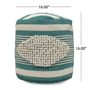Diamond Handcrafted Cylindrical Pouf