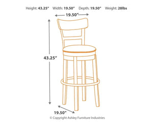 Pinnadel - Swivel Barstool - Best Buy Furniture
