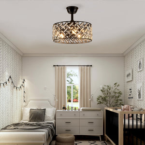 18'' Crystal Cage Ceiling Fan with Remote Control