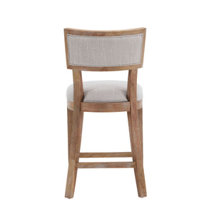 Upholstered Counter Height Bar Stools With Comfy Back (Set of 2)