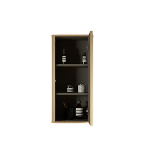 Floating Side Cabinet with Chic Striped Textures