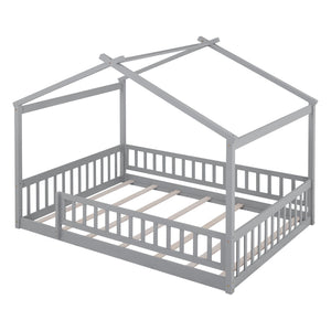 Bed House Bed Frame With Fence