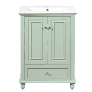 Modern Bathroom Vanity With Sink, Cabinet With Drawer And Dividers, Rectangular Storage Unit
