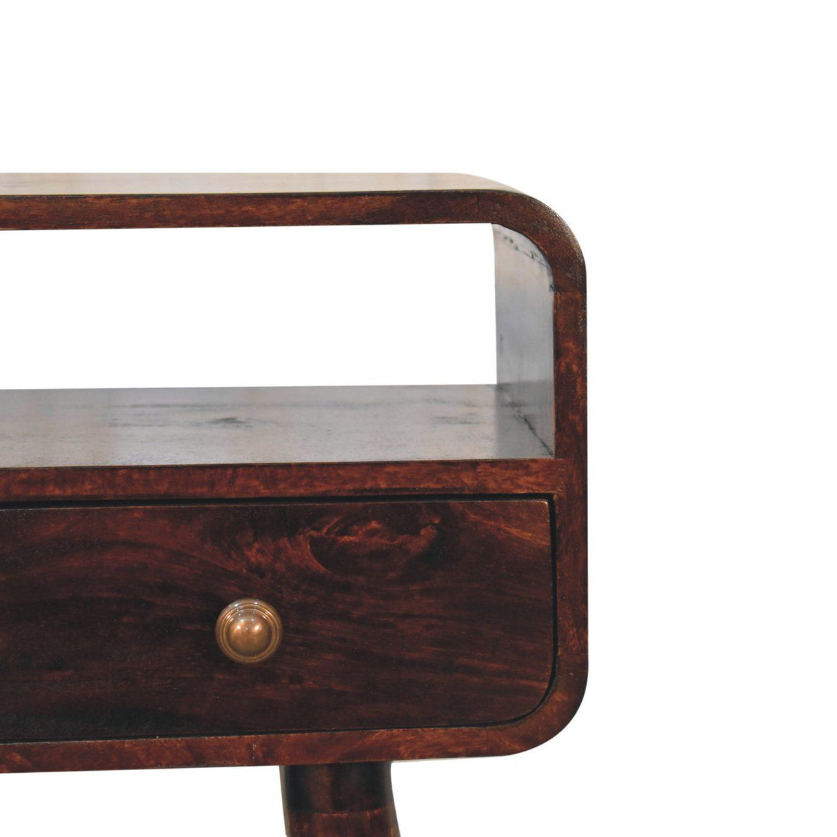 Solid Wood Curved Console Table