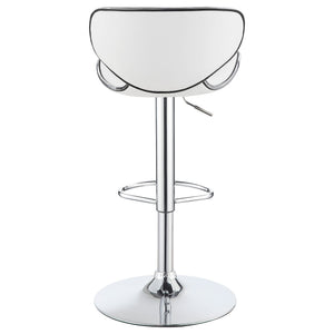 Edenton - Upholstered Adjustable Bar Stool (Set of 2) - White