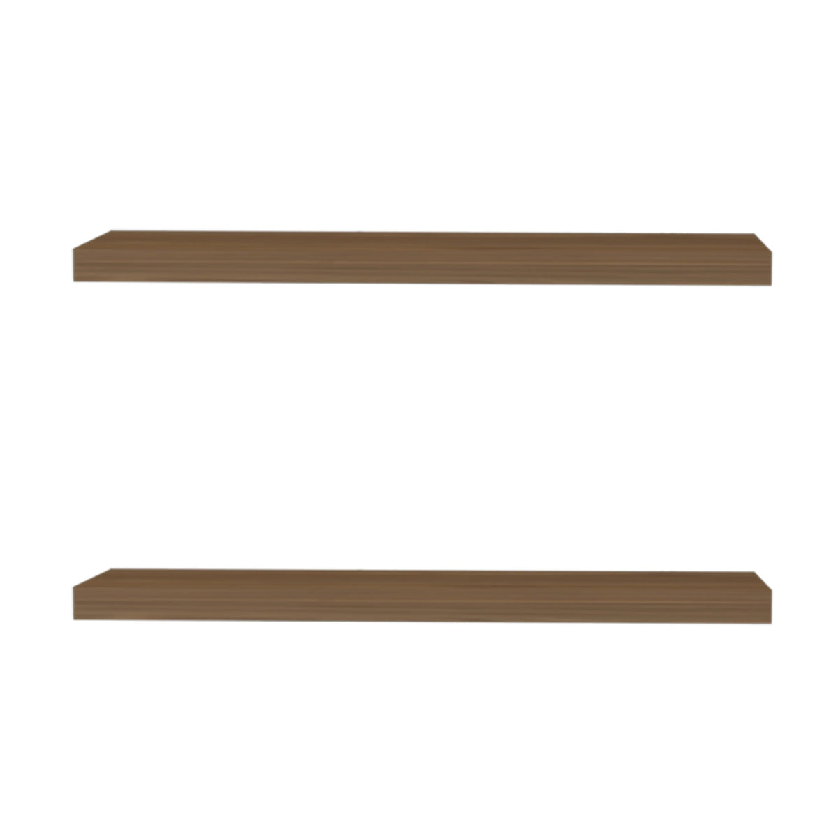 Mahogany Floating Shelf Set of 2 with Minimalist Design - Mahogany