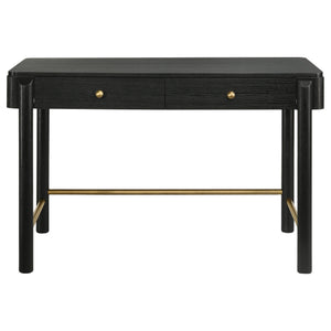 Anser - 2 Drawer Vanity Desk Makeup Table Rounded Design - Black