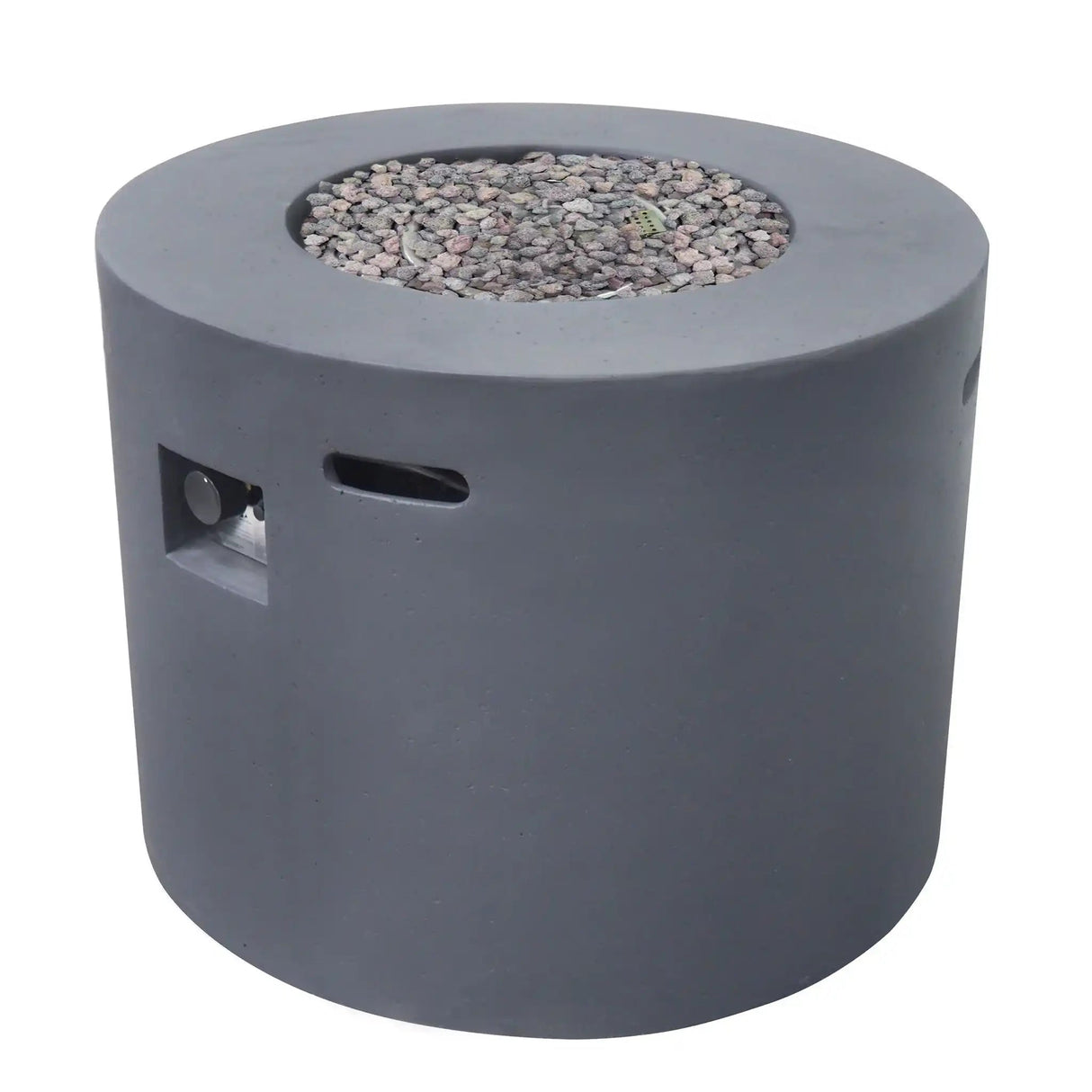 Round Iron Fire Pit With 40,000 Btu - Best Buy Furniture