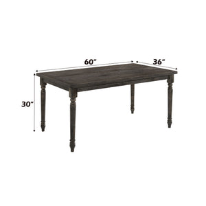Claudia II - Weathered Dining Table - Gray - Best Buy Furniture