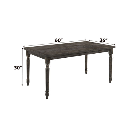 Claudia II - Weathered Dining Table - Gray - Best Buy Furniture