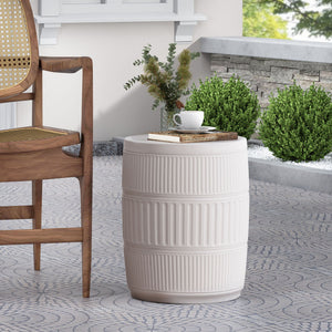 Outdoor Patio End Table - Antique White - Best Buy Furniture