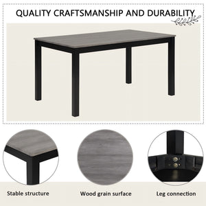 Modern Dining Table Set With Upholstered Chairs For Dining Room
