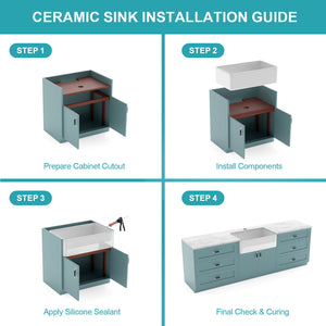 Kitchen Sink Workstation With Deep Bowl And Space-Saving Track Design - White