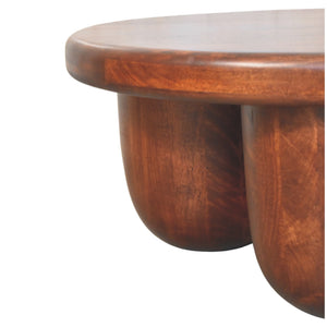 Solid Wood Clara Sculpted Coffee Table