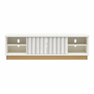 Rene - Scalloped TV Stand For TVs Up To 65" - White