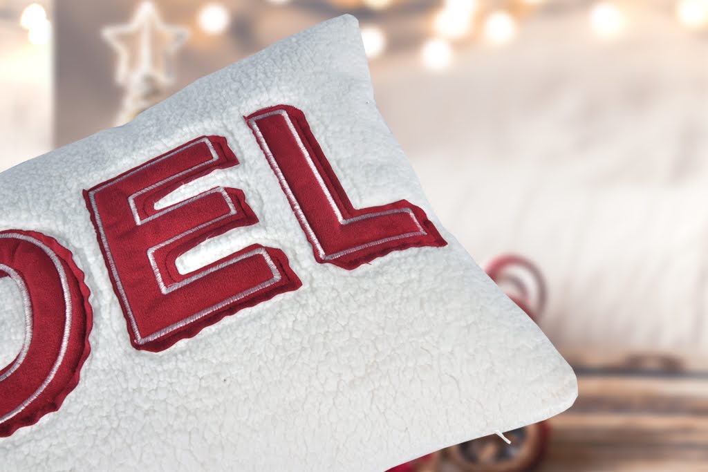Noel Christmas Throw Pillow with Insert