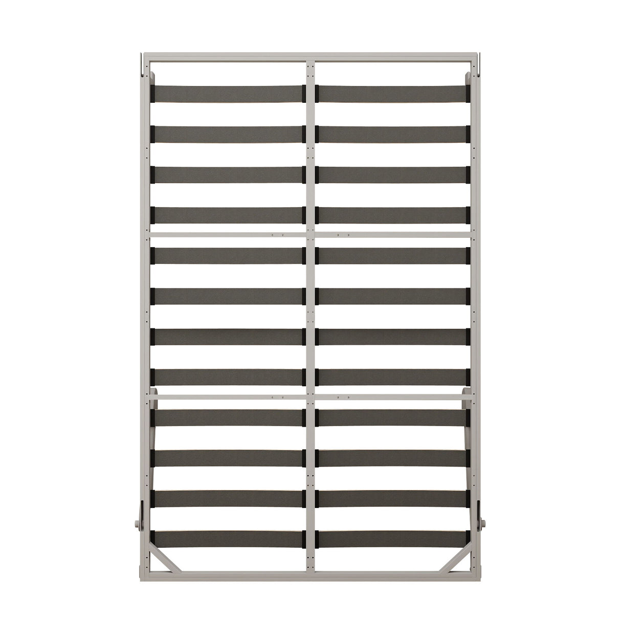 Queen Size Vertical Murphy Wall Cabinet Folding Bed With Automatic Legs - Gray