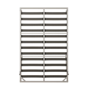 Queen Size Vertical Murphy Wall Cabinet Folding Bed With Automatic Legs - Gray