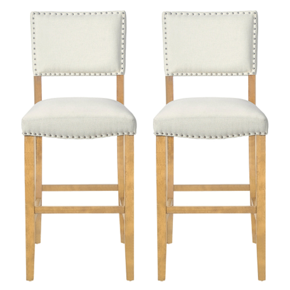 Barstools With Rivet Decoration - Set of 2