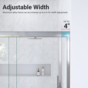 Semi-Frameless Double Sliding Shower Door