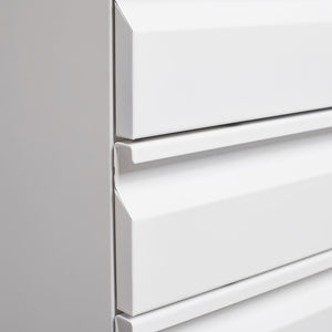 Contemporary 3 Drawer Mobile Filing Cabinet With Lock, Metal Office Storage For Legal / Letter Size
