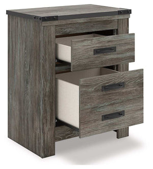 Frandern - Two Drawer Night Stand - Gray - Best Buy Furniture