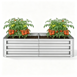 Galvanized Raised Garden Bed, 4' x 2' x 1'