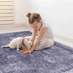 MAVAL Anthracite Washable Rug 2'6" x 10' Runner Rug