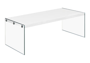 Coffee Table Rectangular For Living Room Clear Tempered Glass - Best Buy Furniture