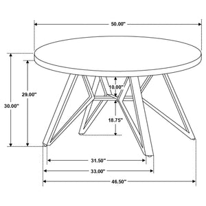 Royceton - Top Dining Table Industrial Round Dining Table - Gray / Black