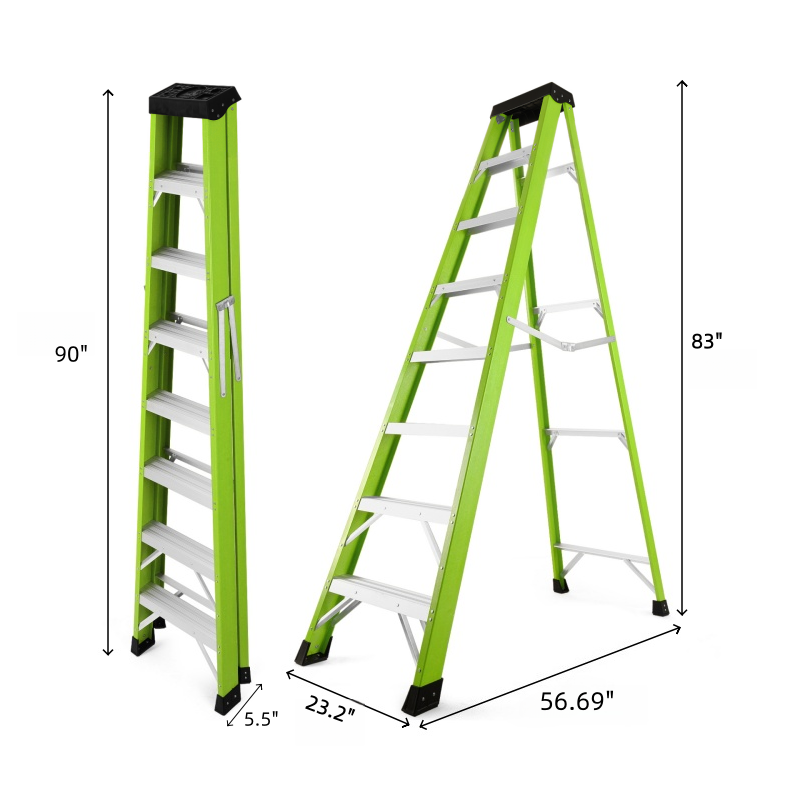Fiberglass Ladder with Tool Tray
