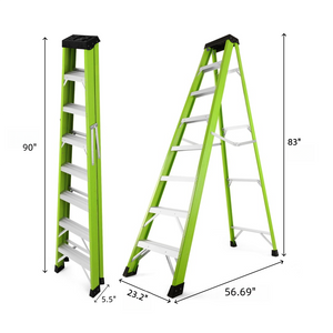 Fiberglass Ladder with Tool Tray